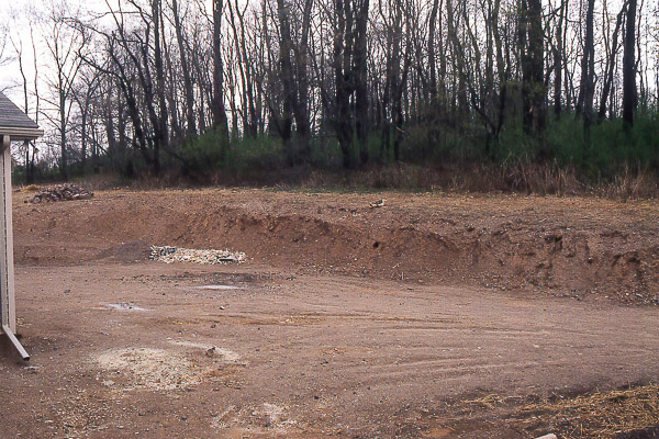 Future pond and patio area